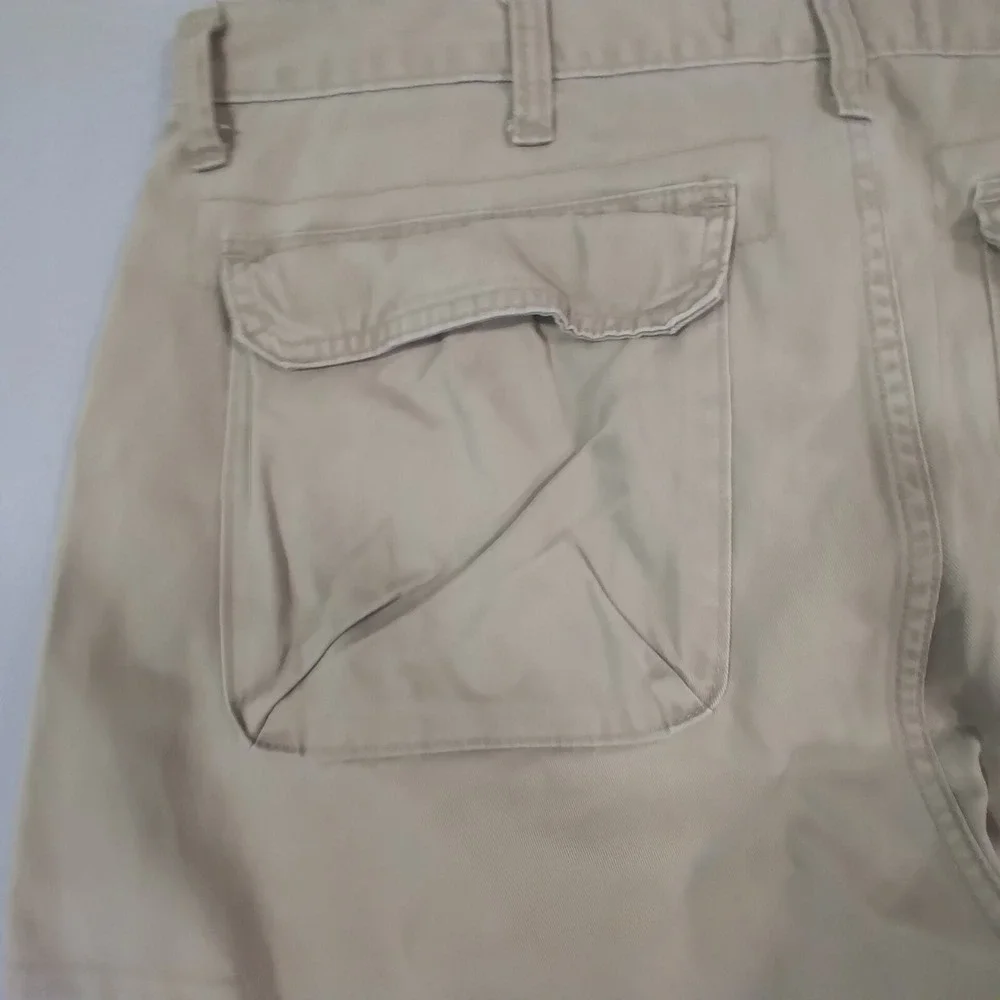 Wrangler cargo pants mens 38 x 30 khaki tan beige cotton outdoor camping hiking